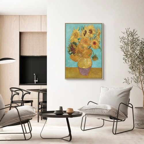  Slika - Vincent van Gogh &amp;ndash; Sunflowers II 40x60 U prirodnom drvenom okviru Slike