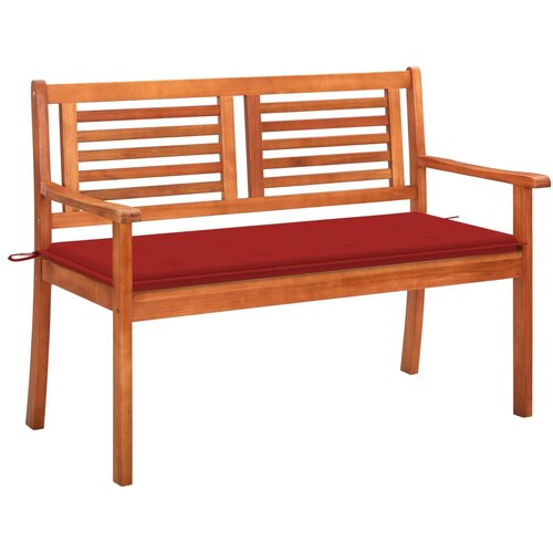  The Living Store Vrtna klop za 2 osebi z blazino 120 cm trden evkaliptus - Klop, (21455004) Slike