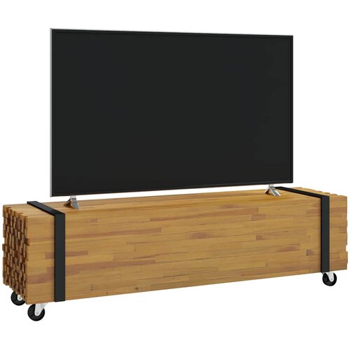  stalak Smeđa 110 x 30 x 30 cm Čvrsto teak drvo Slike