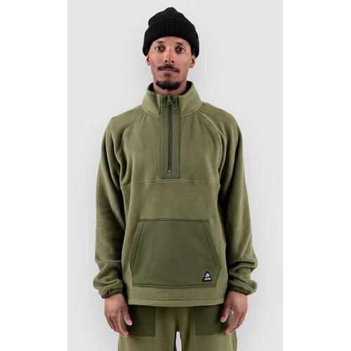 Jones Snowboards Lodge Half Zip Rec Jakna iz flisa moss green Cene