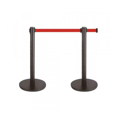  Ari Metal stub barijera AM 7570 crni, 90cm sa trakom 2,5m ( H264 ) Cene