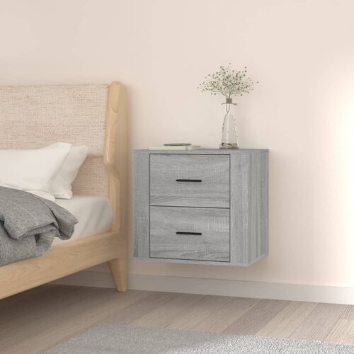 vidaXL Stenska nočna omarica siva sonoma 50x36x47 cm Cene