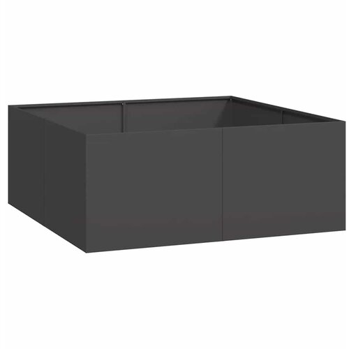 Maison Chic Cvetlični Lonec - Cvetlično korito črn 100x100x40 cm Jeklo, (21788837) Cene