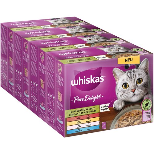 Whiskas Multi pakiranje Pure Delight vrećice 48 x 85 g - Ragout mješovito pakiranje u želeu Cijene