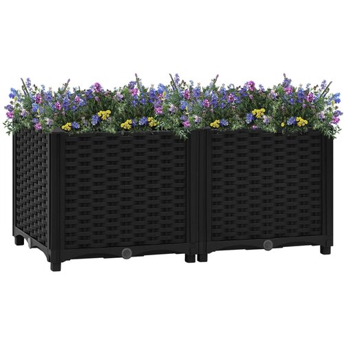 vidaXL povišena gredica 80 x 40 x 38 cm od polipropilena Cijene