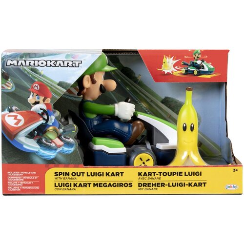 Super Mario Mario Kart spinout Luigi Kart figure 6cm Cene