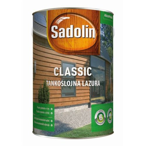Sadolin Tankoslojna lazura za les Classic (5 l, palisander, &amp;scaron;t. 9) Slike