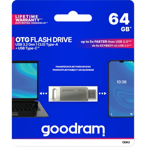 Goodram 64GB ODA3 type C usb ključ - siv, (692108) Cene