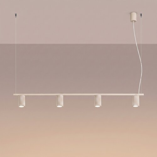Sollux SL.2713 - Luster na sajli KARBON 4xGU10/10W/230V krem boje Slike
