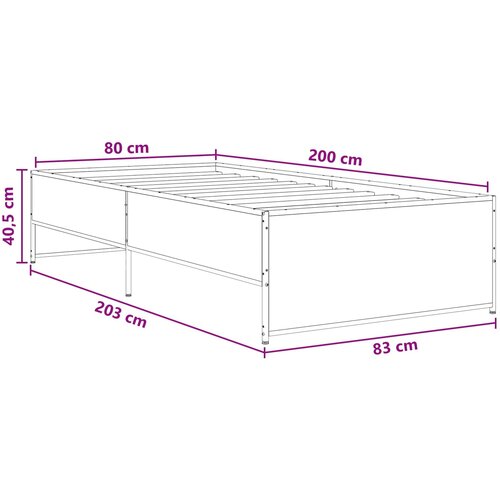  Krevetna konstrukcija Hrast sonoma 80 x 200 cm Slike