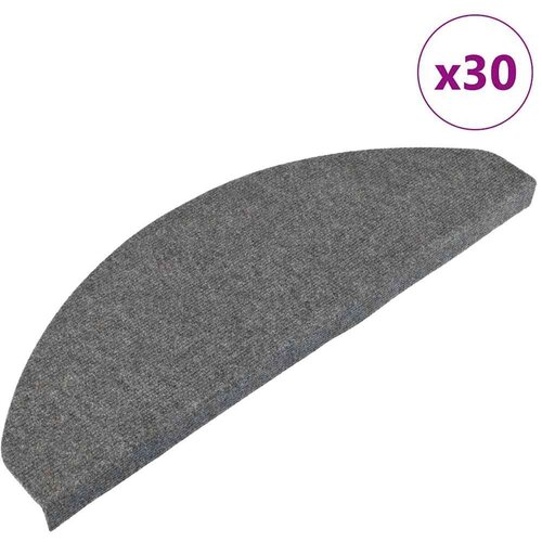 vidaXL Samoljepljivi otirači za stepenice 30 kom sivi 65x22,5x3,5 cm Cijene