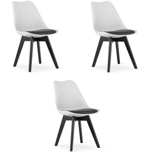 Brandless Stol MARK bela črna / noge črne x 3, (22030454) Cene