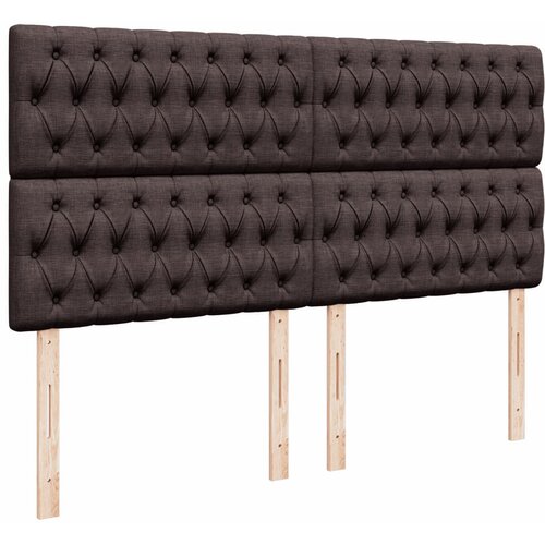  Krevet s oprugama i madracem tamnosmeđi 180x200 cm tkanina Slike
