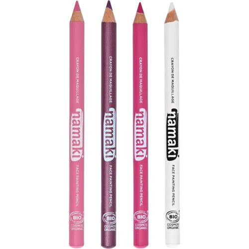 namaki Set of 4 Face Painting Slim Pencils - roza/fuksija/roza/bela Cene