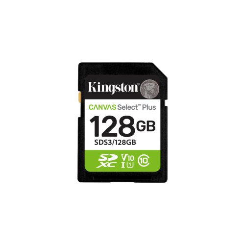 Sd card Kingston 128 GB S3/128GB Class10 Canvas Select Plus adapter;100MBs Read,Class 10 UHS-I Cijene