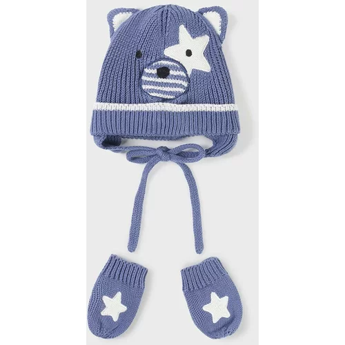 Mayoral Newborn Dječja kapa i rukavice Gift box boja: tamno plava