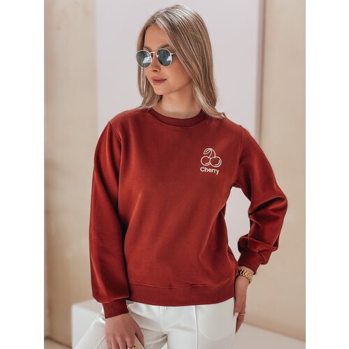 DStreet Bluza damska oversize z haftem CHERSOFT ceglana Slike