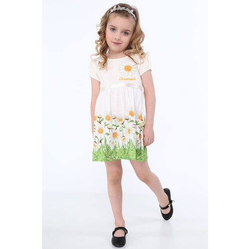 Fasardi Cream floral dress Slike