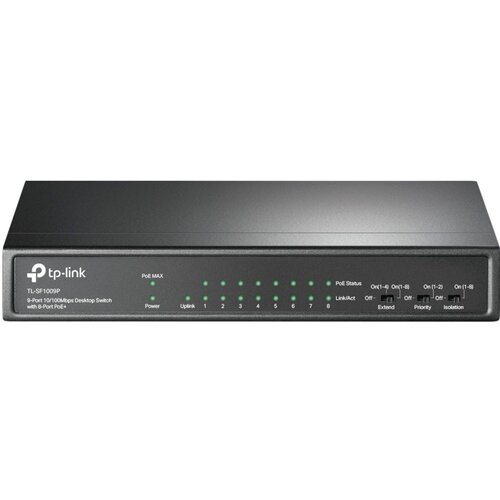 Tp-link 9-port 10/100Mbps unmanaged switch with 8 PoE+ ports, compliant with 802.3af/at PoE, 65W PoE budget,... Cijene