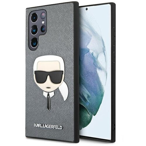 Karl Lagerfeld KLHCS22LSAKHSL za samsung galaxy S22 ultra 5G siva zaščita - karls head Cene