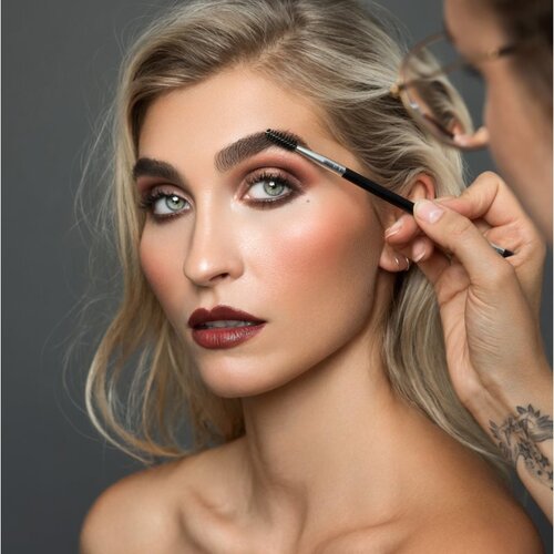 Andmetics Professional Brow Brush obostrani kist za obrve 1 kom Slike