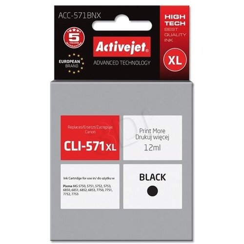 Activejet crna tinta Canon CLI-571B XL Cijene