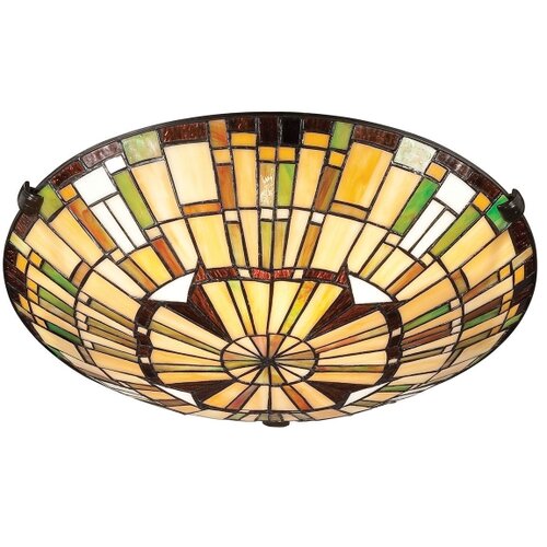  quoizel qz-reed-f-vb - plafonska svetiljka tiffany reed 2xE27/60W/230V prečnik 42 cm Slike
