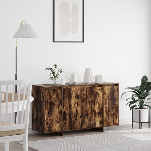 vidaXL Dimljena hrastova komoda Dimljeni hrast Drvo 135 x 41 x 75 cm Cijene