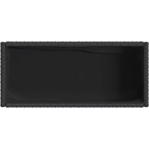 Vrtne sadilice s policom 2 kom crne 70 x 28 x 70 cm poliratan Slike
