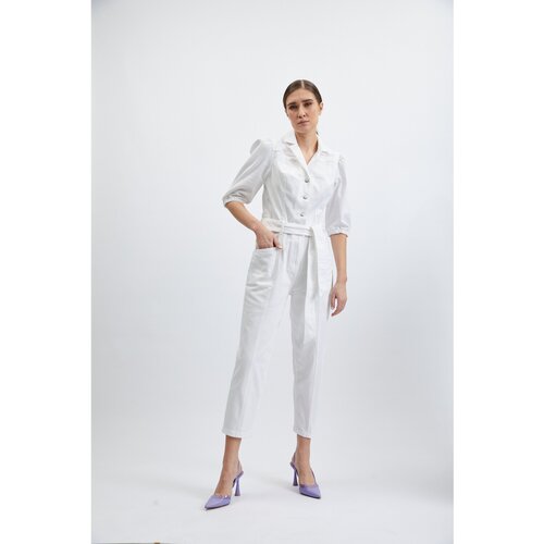 Orsay White Denim Overall - Women Slike