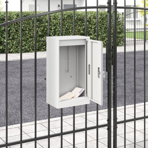 VidaXL nabiralnik Bela 30 x 23 x 55 cm Jeklo Slike