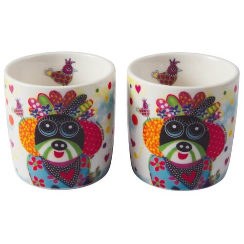 Maxwell williams Set skodelica za črno kavo Kaleidoscope 100ml / Bestie / 2 kos / porcelan, (5000267688) Cene
