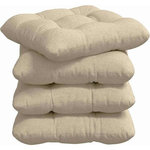  Jastučići za sjedenje 4 pcs Krema 40 x 40 x 12 cm tkanina Slike
