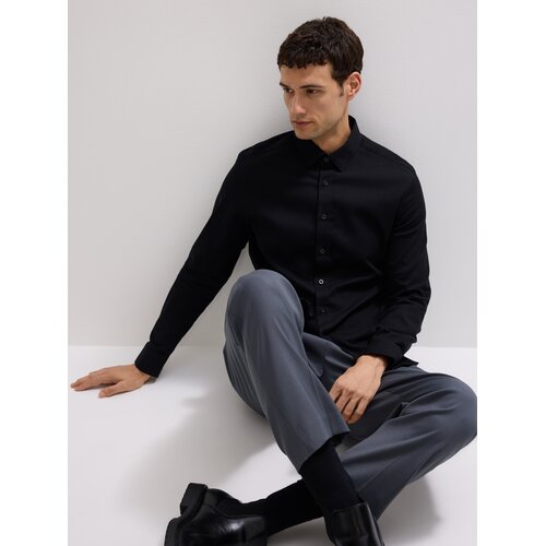 Reserved Super slim fit ko&scaron;ulja s visokim udjelom pamuka - crno Cijene
