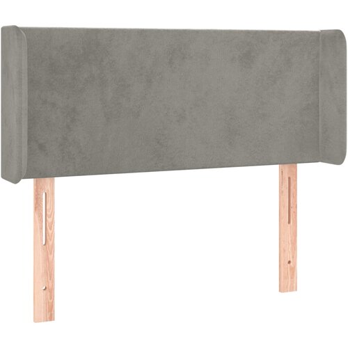Maison Chic vzglavna omarica - nočna omarica - posteljna omarica z u&amp;scaron;esi svetlo sivo 83x16x78/88 cm žamet, (21709100) Slike