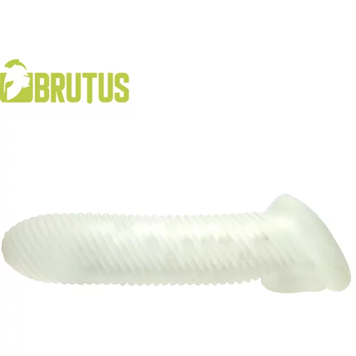 Brutus almighty ribbed cock sheath 18cm clear