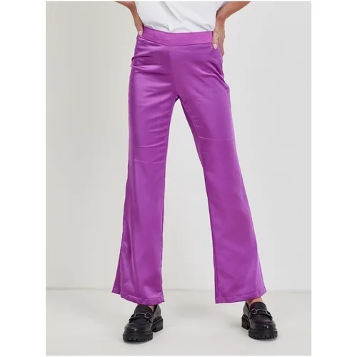 Only Purple Women's Satin Trousers Paige - Women