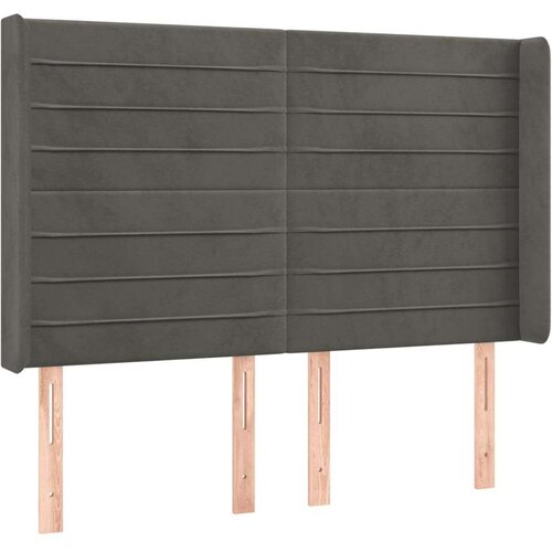  Box spring s madracem LED tamnosivi 140x200 cm bar&amp;scaron;un Slike