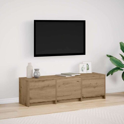 TV omarica z LED Umetni hrast 140 x 34 x 40 cm Konstruiran les, (5000202741) Cene