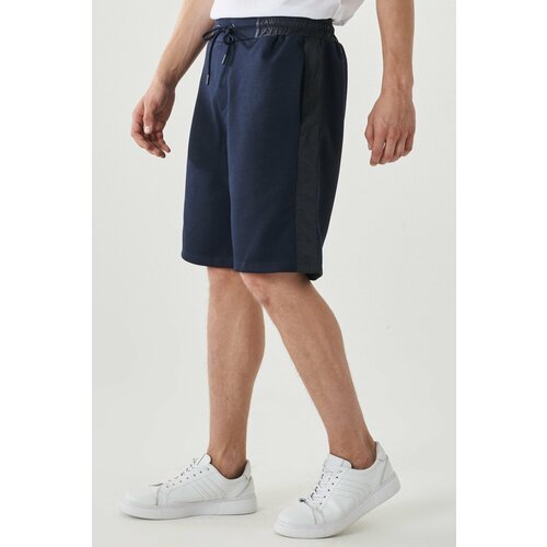ALTINYILDIZ CLASSICS Men's Navy Blue Standard Fit Normal Fit Casual Knitted Shorts Cene