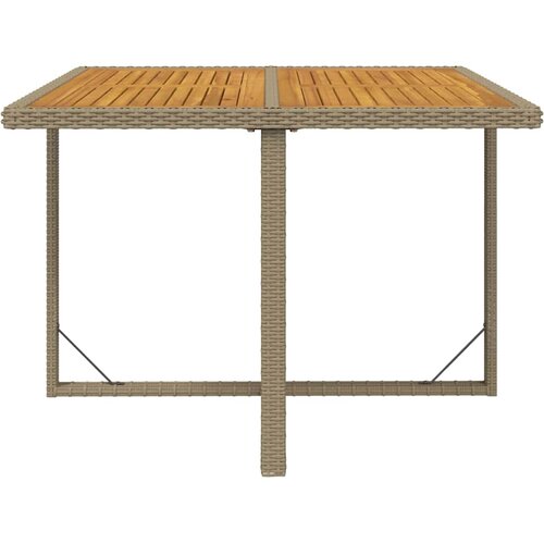  5-dijelni vrtni blagovaonski set od poliratana s jastucima bež 109 cm table length Slike