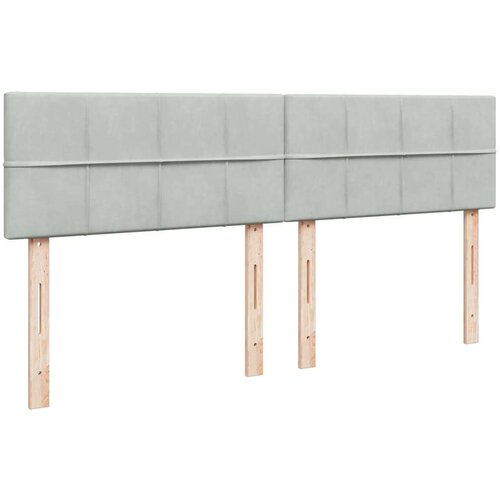  Krevet s oprugama i madracem svjetlosivi 200x200 cm bar&amp;scaron;unasti Slike