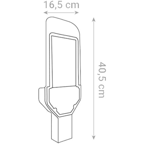 Greentech Vanjska LED svjetiljka za uličnu rasvjetu (Boja kući&amp;scaron;ta: Siva, IP65, 50 W) Slike