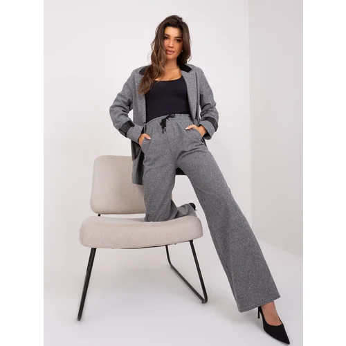 Fashion Hunters Off-black wide trousers