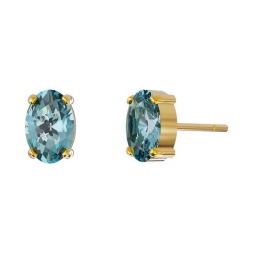 Victoria Cruz gemma aquamarine gold mindjuše sa swarovski kristalom ( a4515-10dt ) Cene