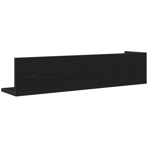  Zidne police 2 kom crne 75x16,5x16,5 cm konstruirano drvo Slike
