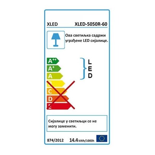 Xled led Traka,crvena,60 Ledm,IP20,bez zastite,14.4Wm,5m kotur ( 74509 ) Cene