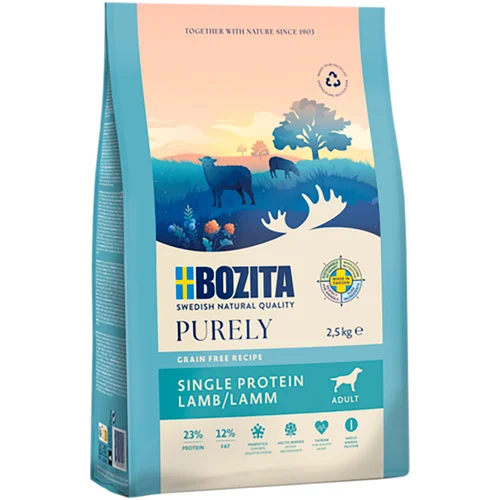 Purely Bozita Dog Adult Grain Free s janjetinom - 2,5 kg