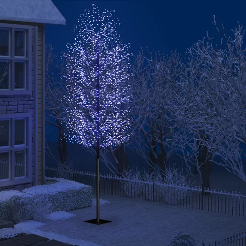  Božićno drvce s 2000 LED žarulja plavo svjetlo 500 cm