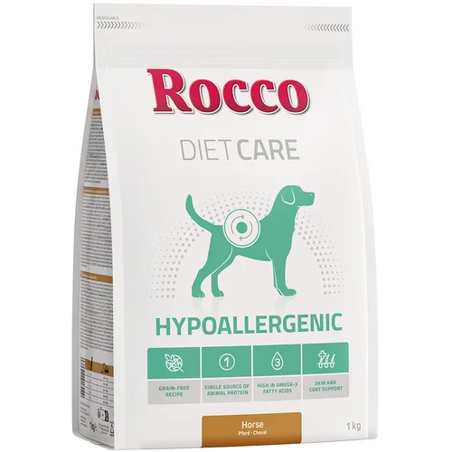  Posebna cijena za Rocco Diet Care: 6x300 g mokre hrane ili 1kg suhe hrane Suha hrana: Hypoallergen konjetina 1 kg